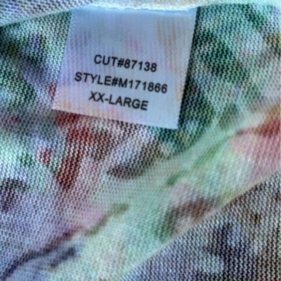 Ellen Negley Flamingo Tropical Cold Shoulder Short Sleeve Tunic Top XXL - Picture 4 of 7